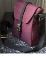 Burgundy Crossbody Bag - Gold Metal