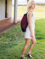 Burgundy Drawstring Backpack