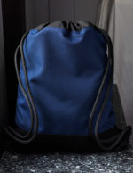 Navy Blue Drawstring Backpack