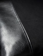 Black Drawstring Backpack - Vinyl Faux Leather Bottom