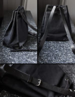 Black Bucket Backpack - Gunmetal Hardware