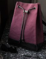 Burgundy Bucket Backpack - Gunmetal Hardware