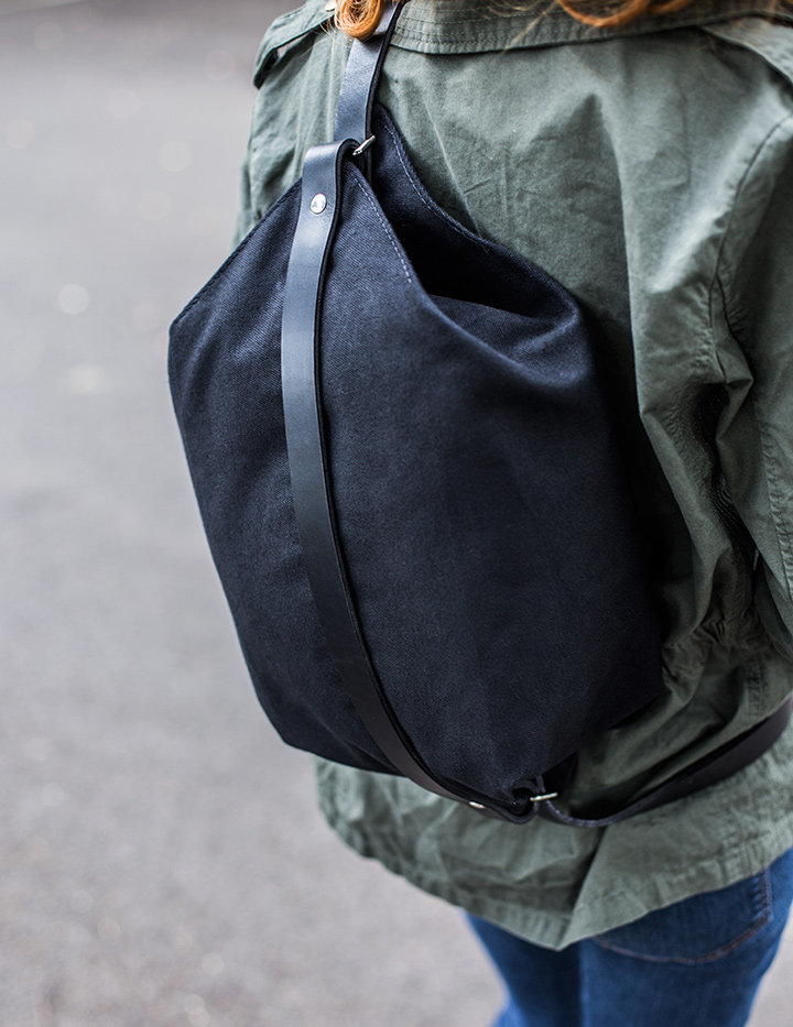 Black Sling Backpack