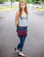 Burgundy Crossbody Clutch