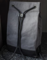 Dark Gray Drawstring Backpack Back