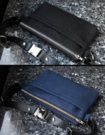 Black and Navy Blue Fanny Pack