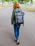 Dark Gray Canvas Backpack