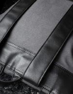 Dark Gray Canvas - Faux Leather