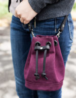 Small Burgundy Bucket Bag