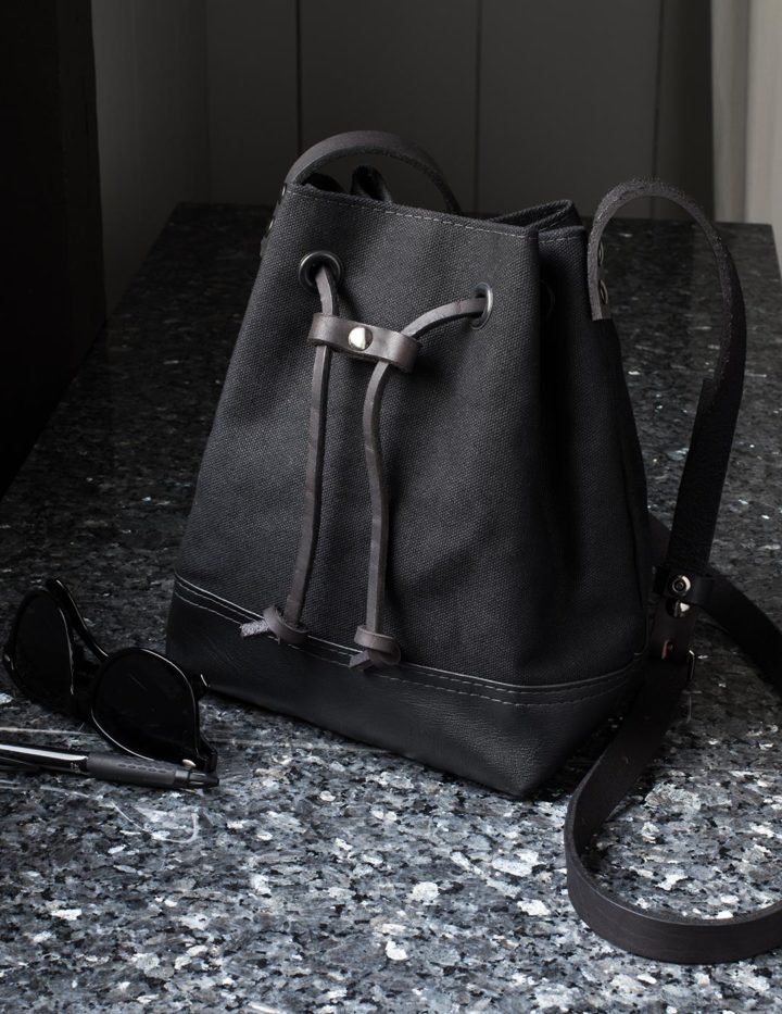 Black Bucket Bag