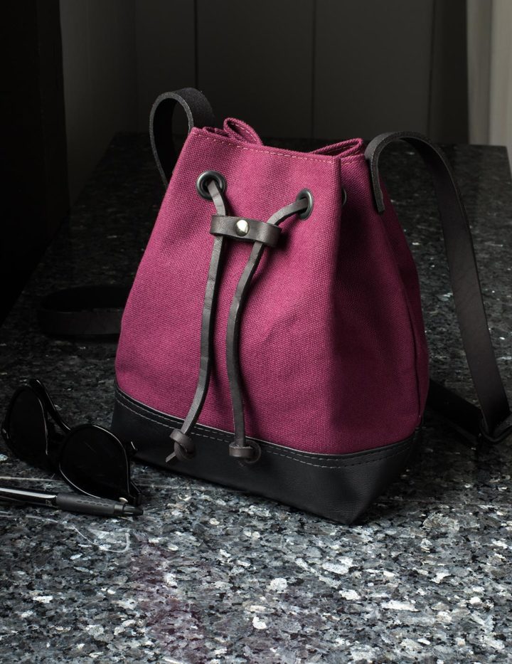 Burgundy Bucket Bag