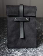 Black Lunch Bag - Black Gun Metal Rivets