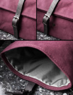 Burgundy Crossbody Bag - Gun Metal Buckles - Silver Lining