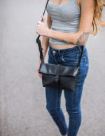 Vinyl Leather Crossbody Bag