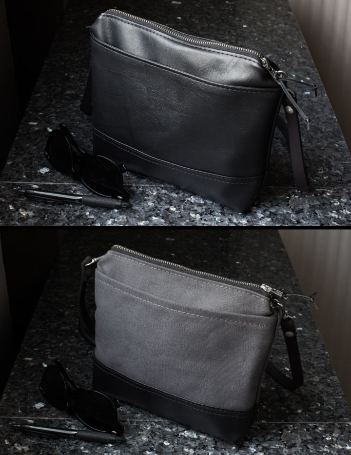 Black Vinyl & Dark Gray Purse